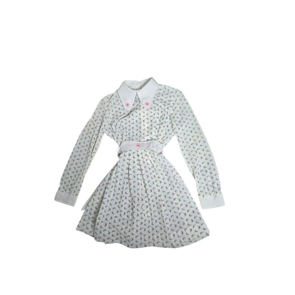 Vintage 1960s's Floral Print Tie Waist Dress